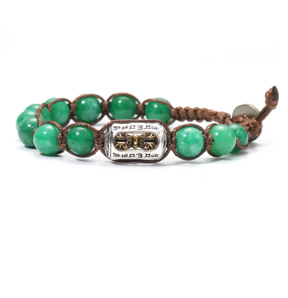 Armband Dorje, das Gleichgewicht der Lebensenergie, aus Grünstein - Tibetwelt