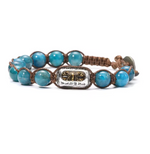 Bracelet Dorje de la Clarté Intérieure en Apatite Bleue - Univers Tibet