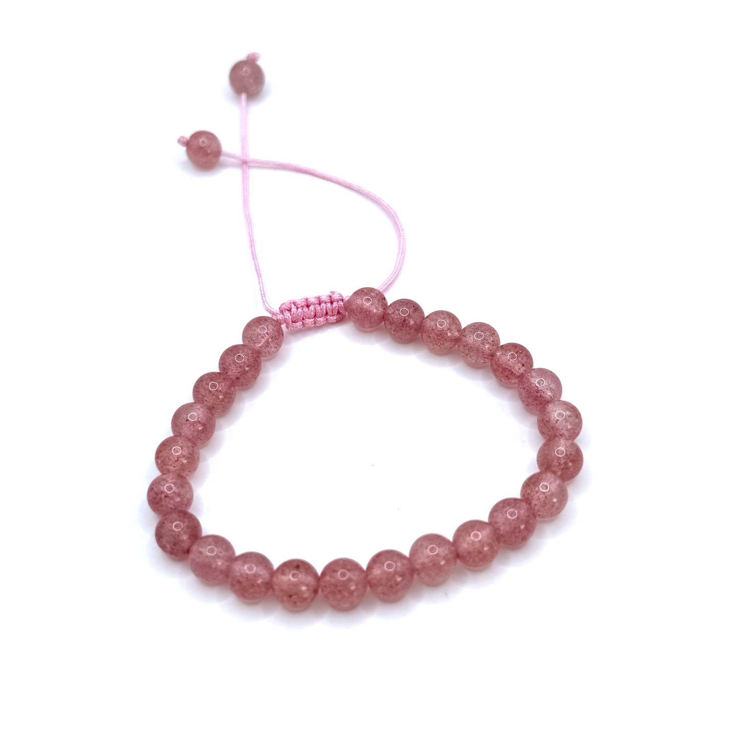 Armband Sanfte Strahlkraft – Verstellbar aus Himbeersilber – Tibetwelt