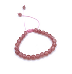 Bracelet Douceur Radieuse – Ajustable en Quartz Fraise - Univers Tibet