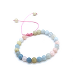 Bracelet Douceur & Sérénité - Ajustable en Morganite - Univers Tibet