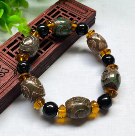 Armband Dzi mit 3 Augen - Weisheit - Tibetwelt