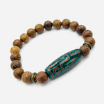 Bracelet Dzi 9 Yeux Chance - Bois - Univers Tibet