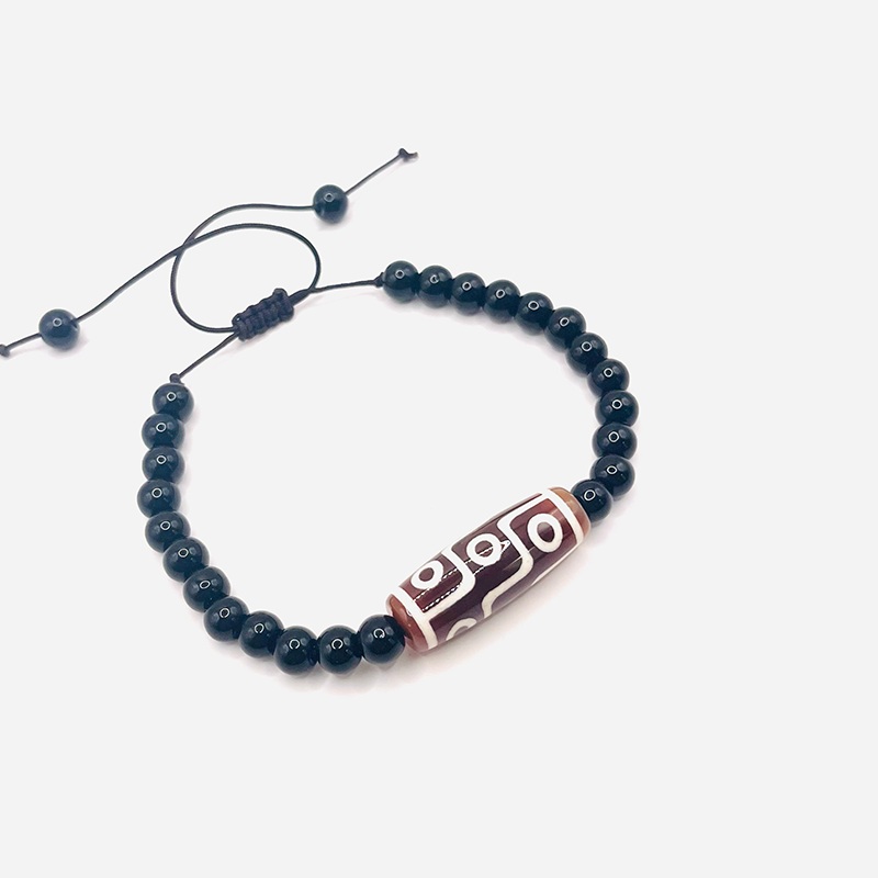 9-Eye Dzi Bracelet - Harmony - Red - Tibetan Universe