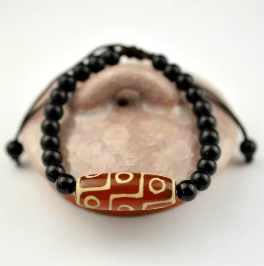Bracelet Dzi 9 Yeux harmony Rouge - Universe Tibet