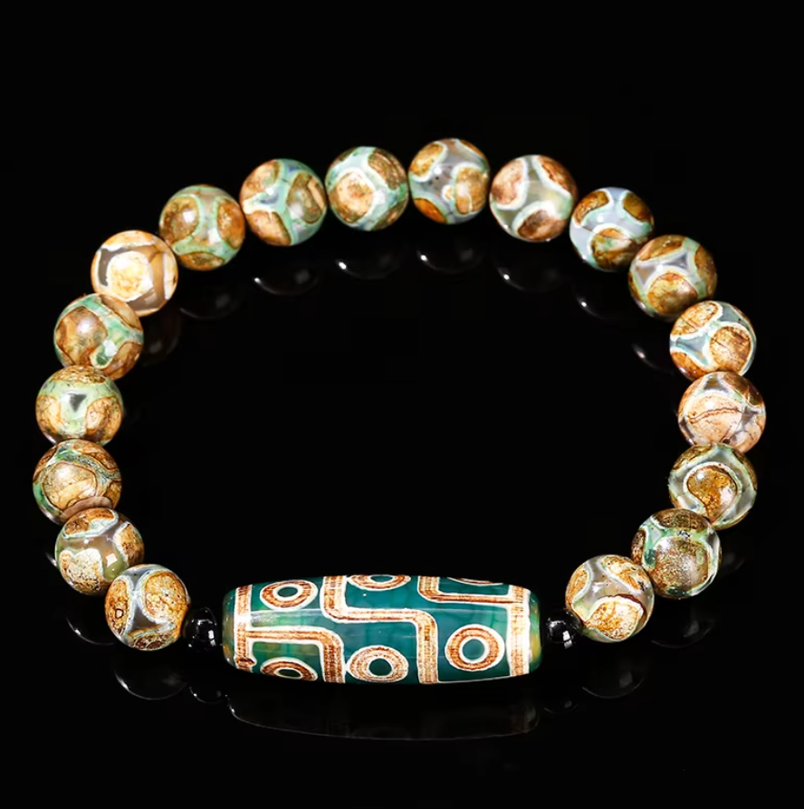 Bracelet Dzi 9 Yeux Prospérité - Univers Tibet