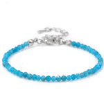 Bracelet Expression et Eveil Intérieur - Apatite Bleue Facettée - Univers tibet