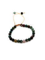 Bracelet Harmonie & Stabilité - Ajustable en Agate Indienne - Univers Tibet