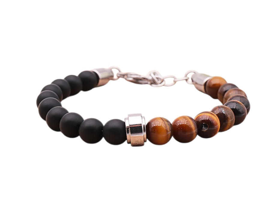 Armband Helios – Onyx & Tigertau – Tibetwelt