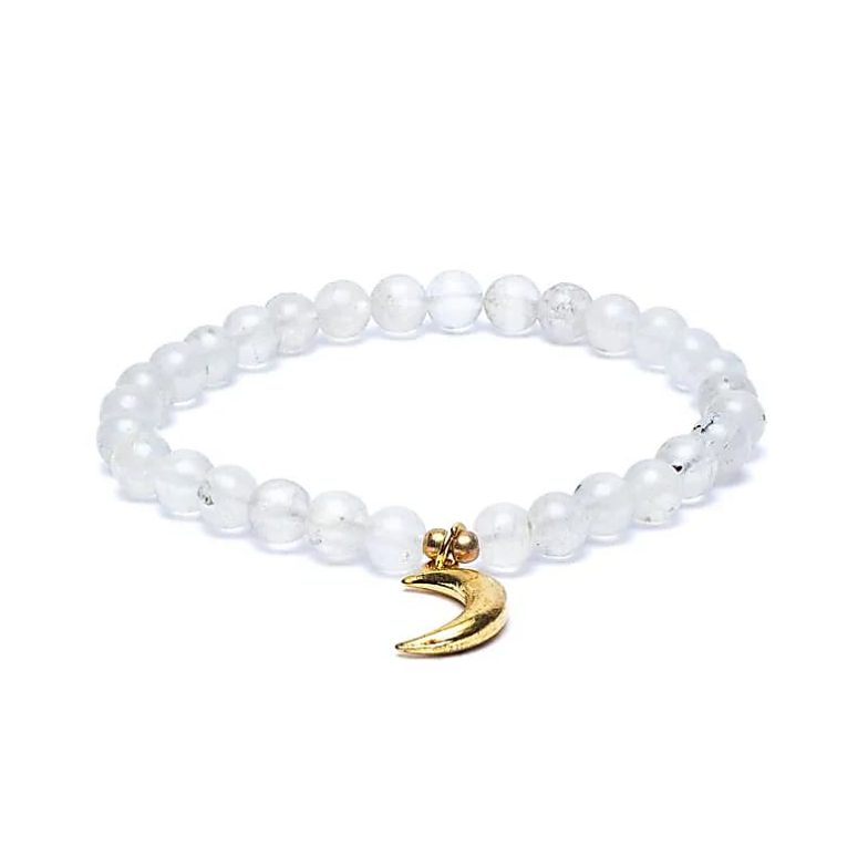 Armband Mond, intuitiv, aus Mondstein - Tibetwelt