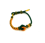 Bracelet Mandala Fleur de Pêcher Orange Vert Foncé - Univers Tibet