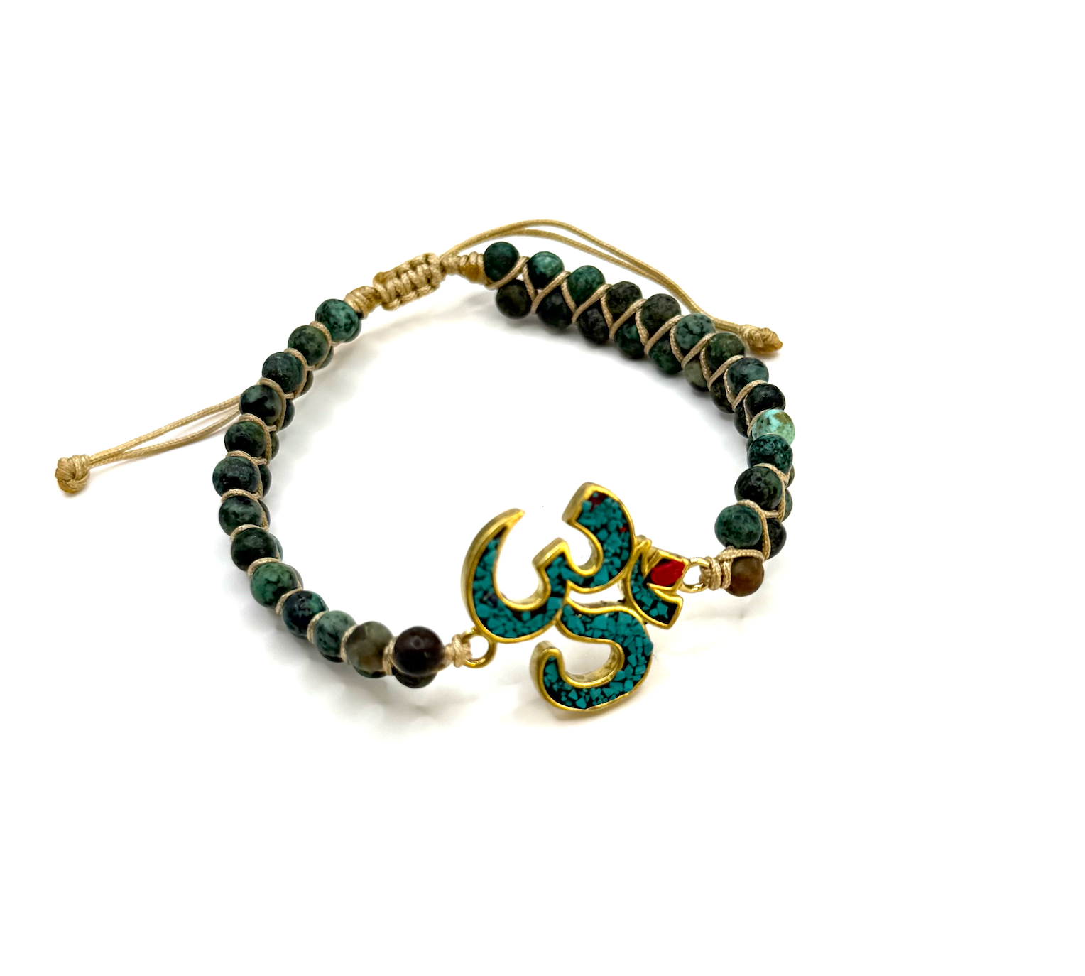 Armband Om aus afrikanischer Türkis - Tibetwelt