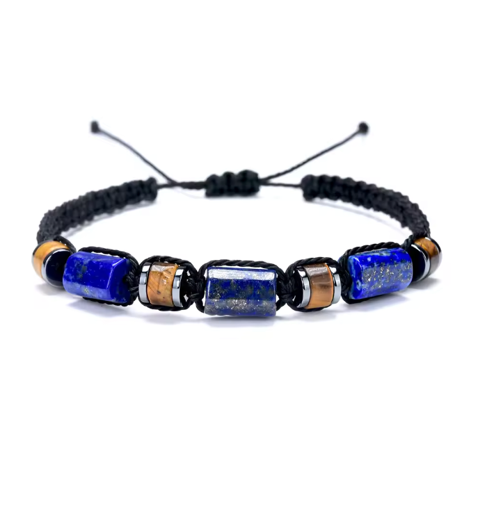 Bracelet Inner Peace and Protection - Black Lapis Lazuli - Tibetan Universe