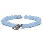 Bracelet Plume Céleste en Angélite - Univers Tibet