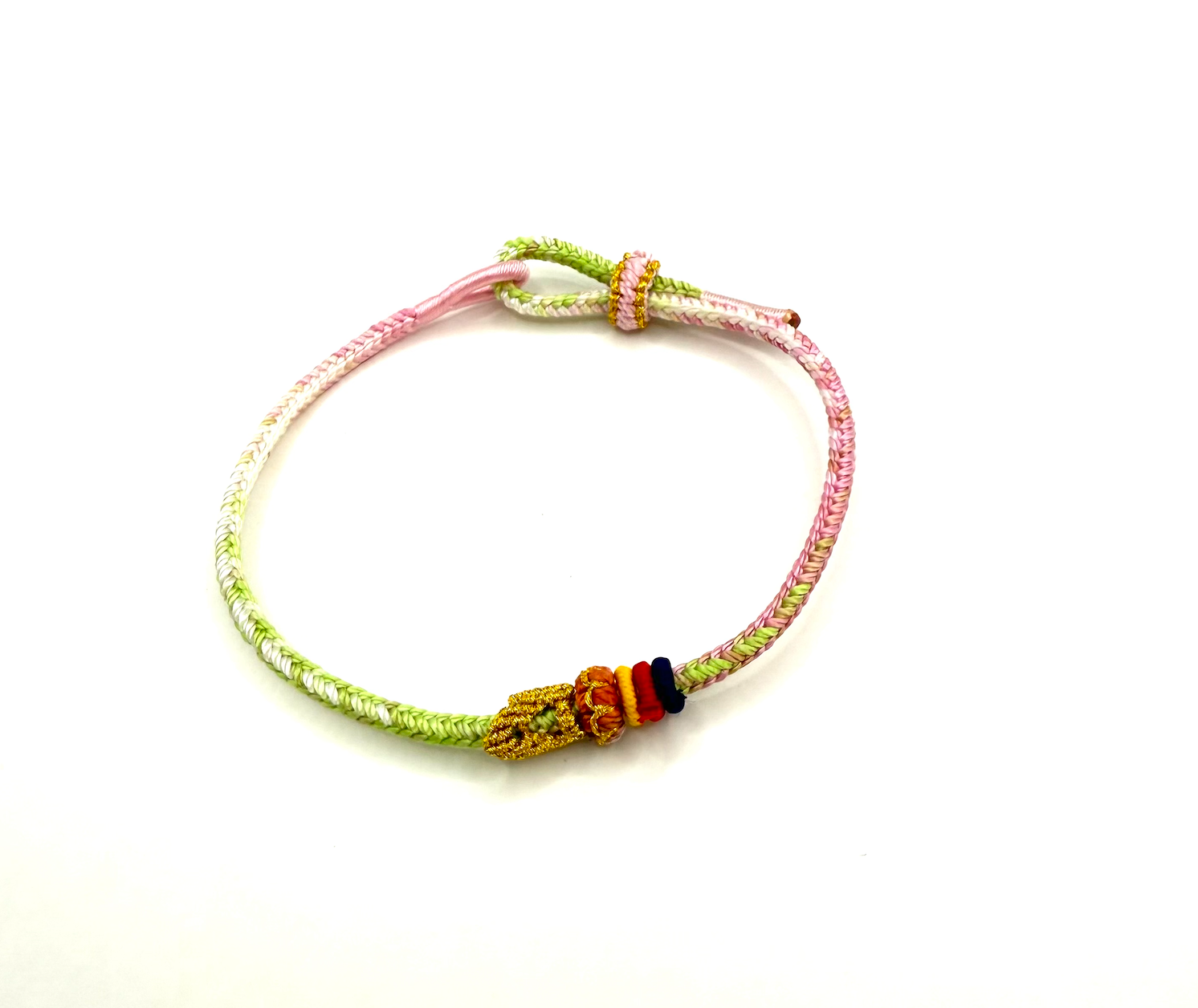 Tibetan Amulet Bracelet – Blessed Rose Cord - Tibetan Universe