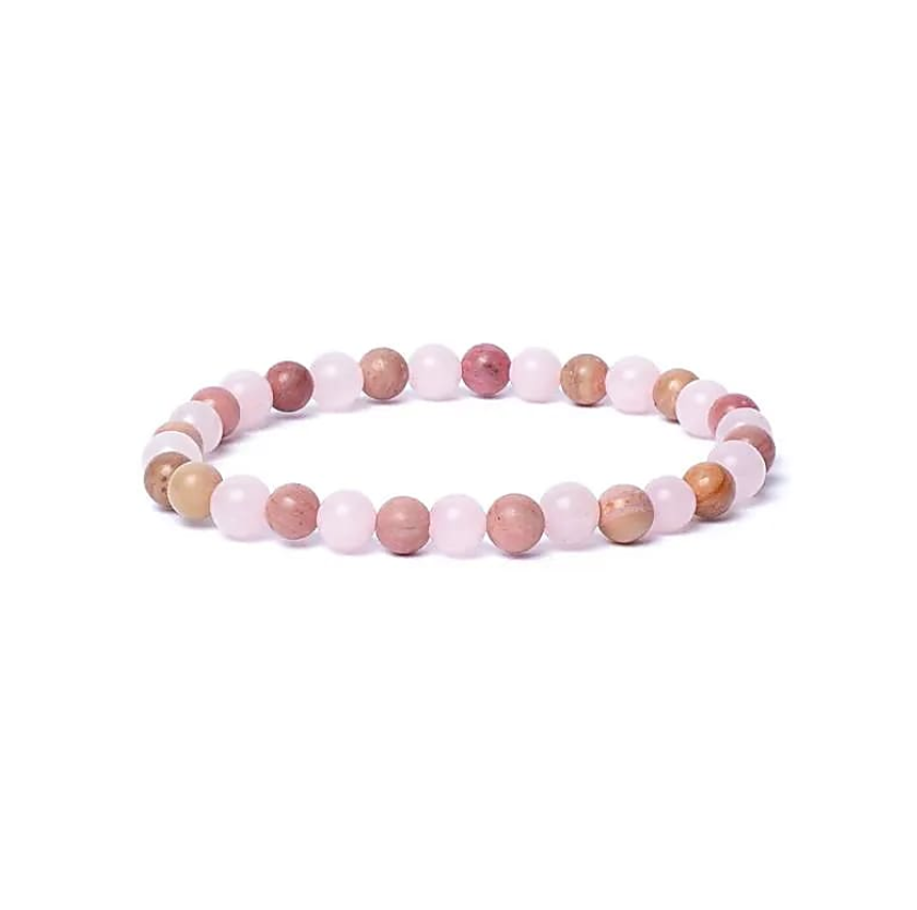 Bracelet Quartz Rose & Thulite Qualité AA - Tendresse Élevée - Univers Tibet