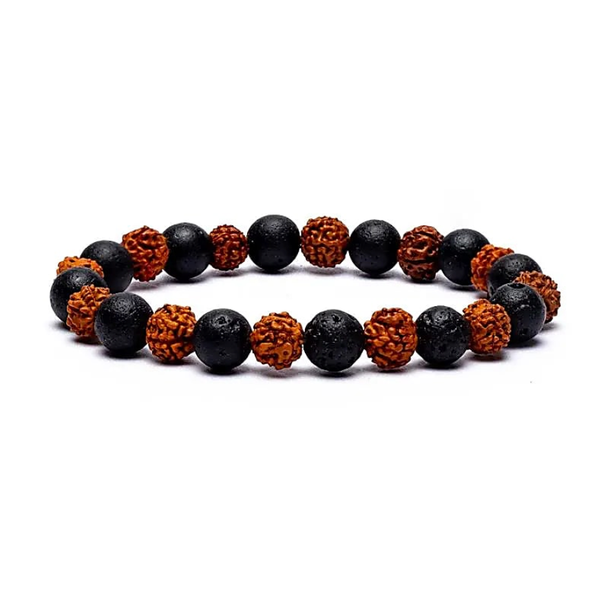 Rudraksha-Armband & Lavastein – Ausgeglichenheit, Stärke und spirituelle Verbindung - Tibetwelt