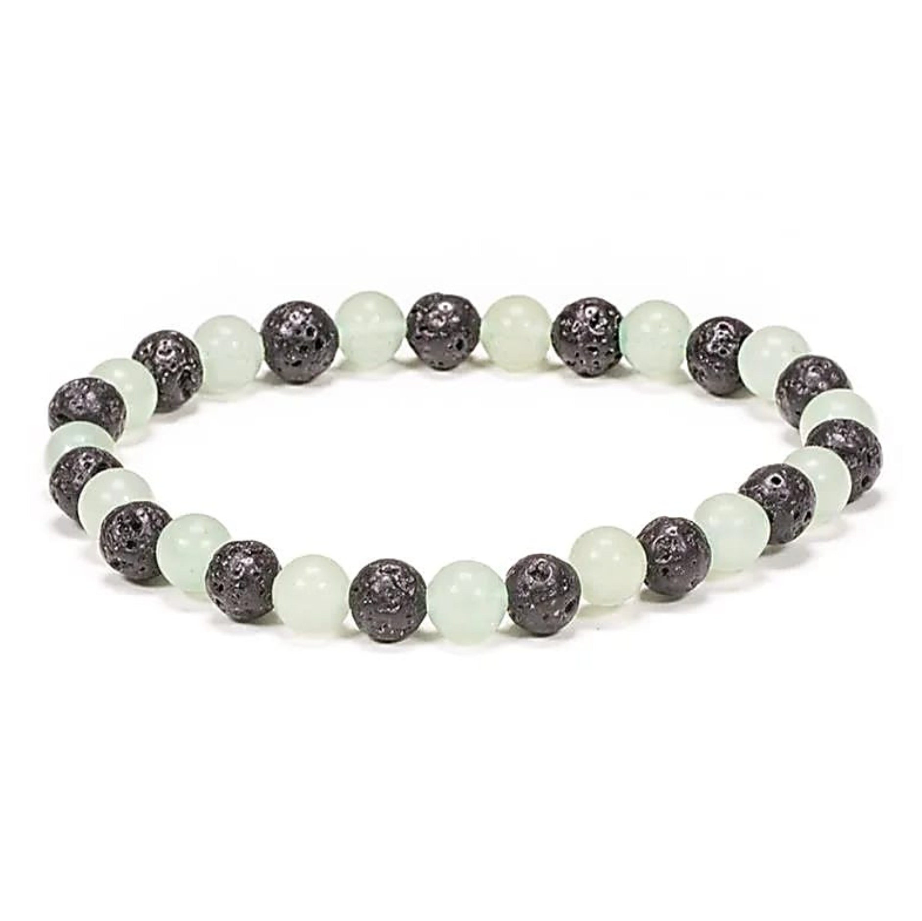 Spiritueller Armband Harmonie Erde & Herz aus Lavagestein und Türkis - Tibetwelt