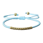 Bracelet Tibétain Bouddhiste Tressé à la Main Porte-Bonheur Bleu Ciel - Univers TIbet