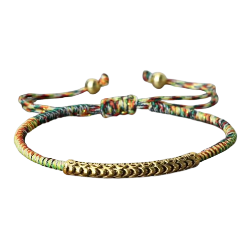 Bracelet Tibétain Bouddhiste Tressé à la Main Porte-Bonheur Multicolore - Univers Tibet