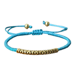 Bracelet Tibétain Bouddhiste Tressé à la Main Porte-Bonheur Turquoise - Univers Tibet