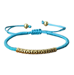 Bracelet Tibétain Bouddhiste Tressé à la Main Porte-Bonheur Turquoise - Univers Tibet