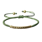 Bracelet Tibétain Bouddhiste Tressé à la Main Porte-Bonheur Vert - Univers Tibet