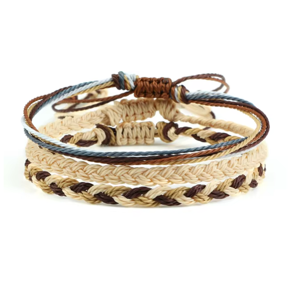 Tibetan Glücksbringer Armband aus geflochtenem Band - Tibetwelt