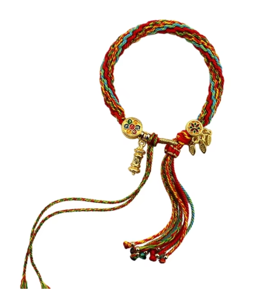 Pulsera Tibetana Tara Cinco Maestros Thangka - Mundo Tibet