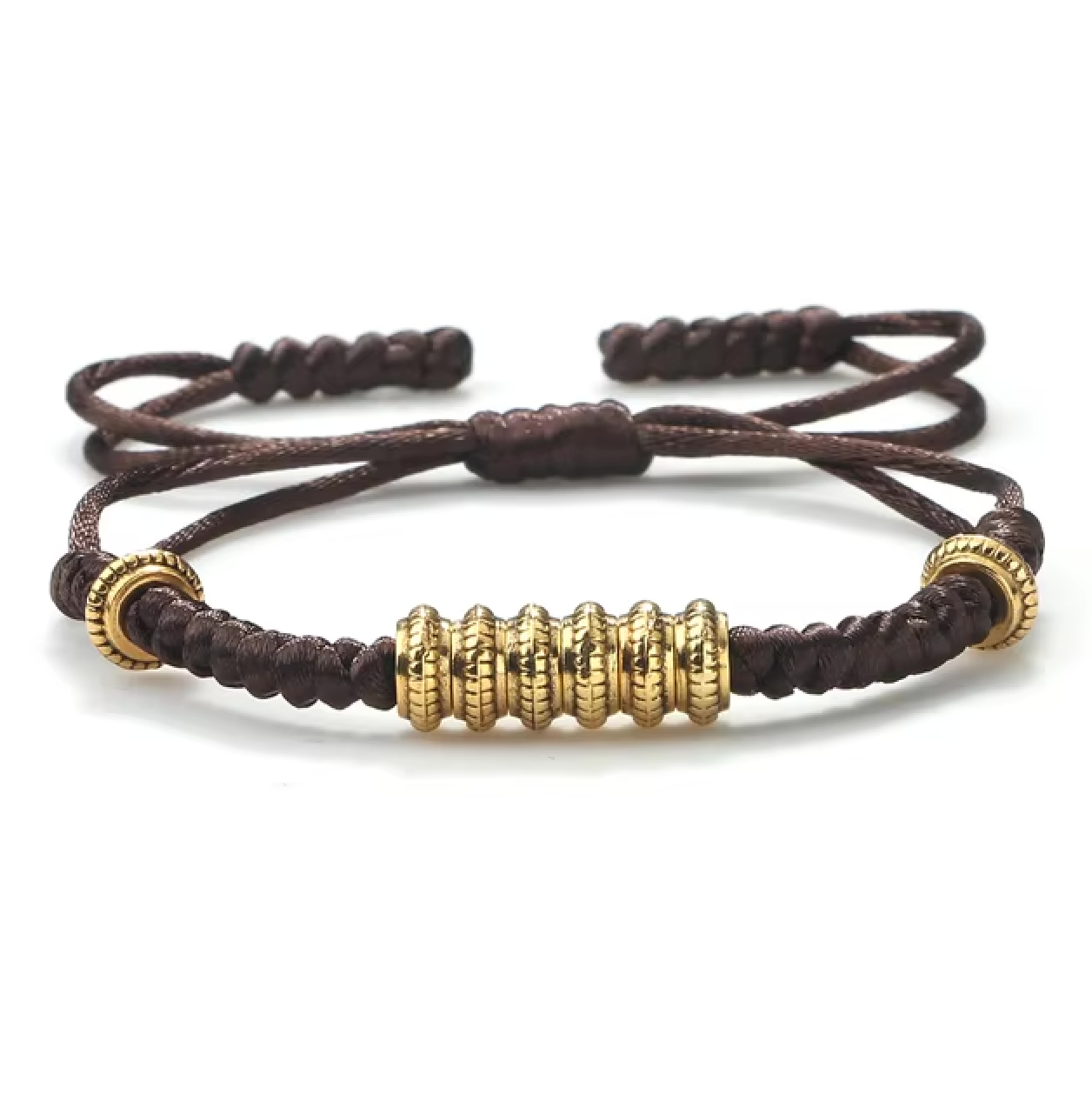 Tibetanisches 7-Chancen-Armband, braun - Tibetwelt