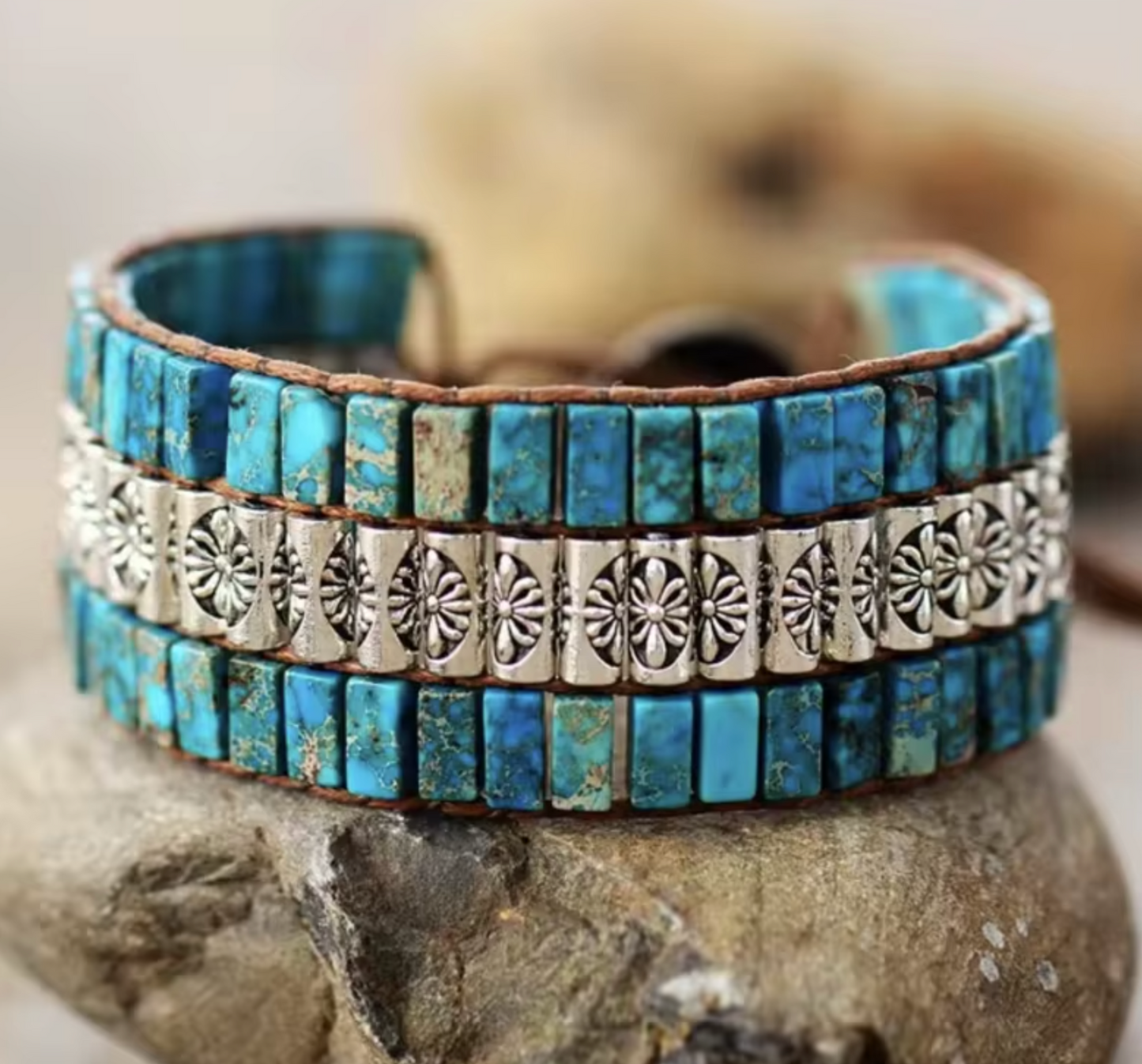 Bracelet Tibétain de Sagesse Turquoise  - Univers Tibet