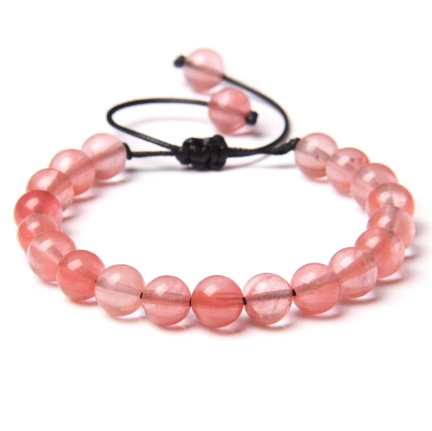 Good Luck Woven Bracelet - Watermelon Quartz - Tibetan Universe
