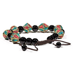 Bracelet Trésor de l’Himalaya – Agate noire, turquoise & corail népalais - Univers Tibet