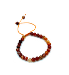 Bracelet Vitalité & Confiance - Ajustable en Cornaline - Univers tibet