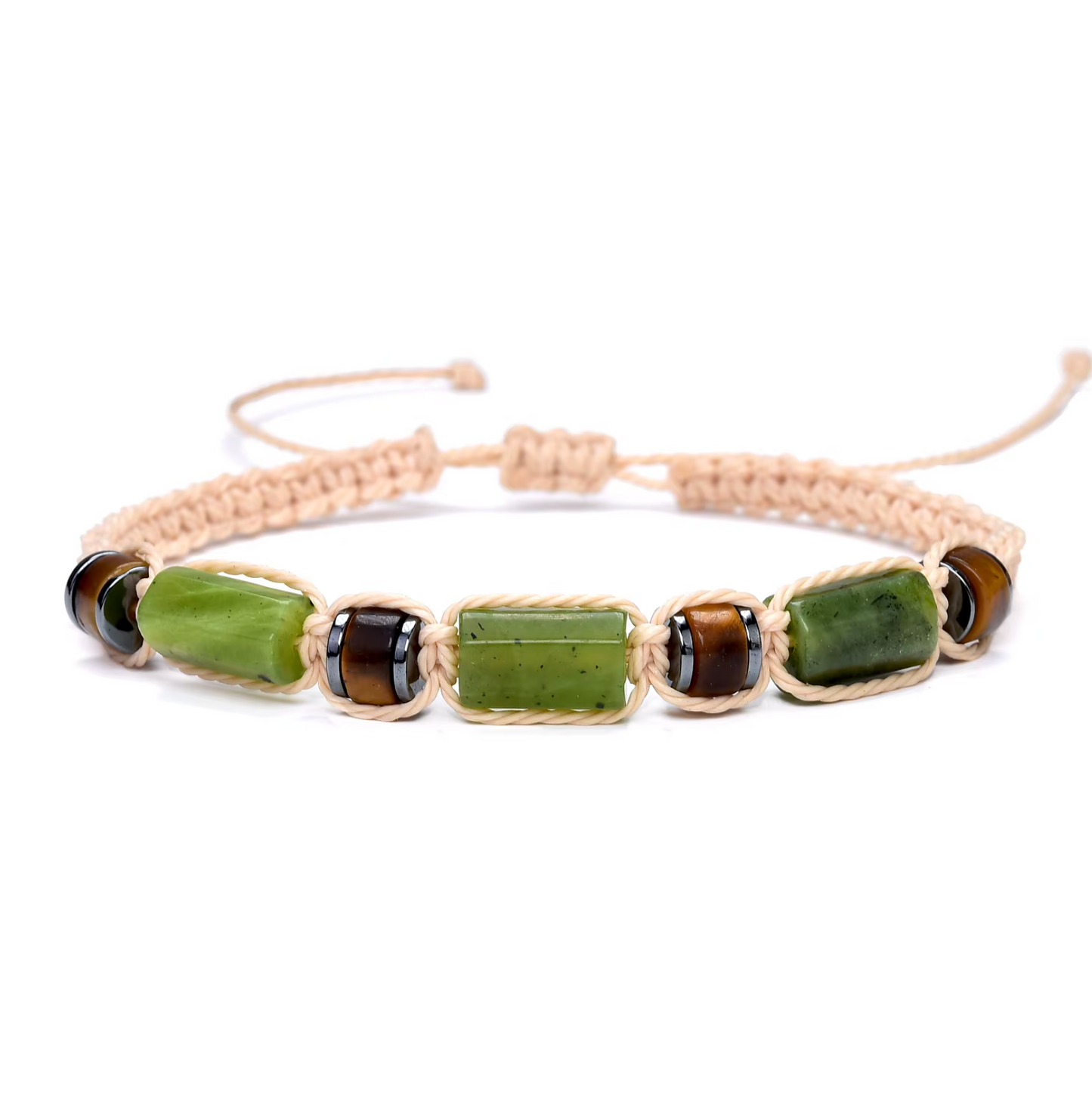 Bracelet de Chance et Prospérité Jade Beige - Unviers Tibet