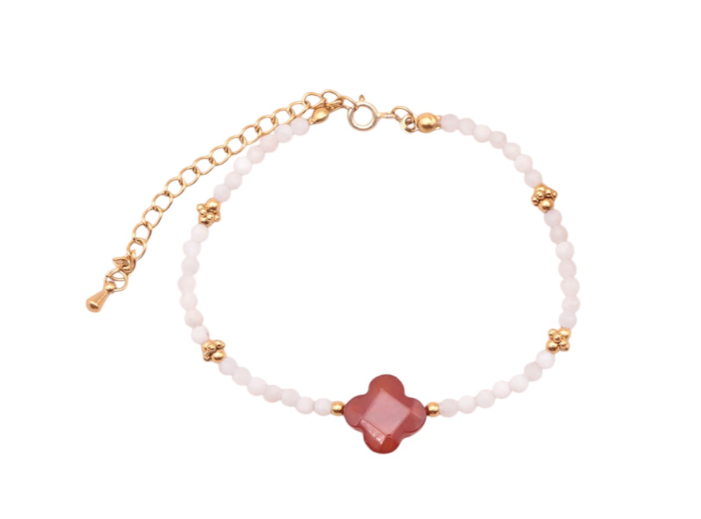 Heart Elan Bracelet – Carnelian & Peristolite - Tibetan Universe