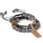 Bracelets Tibétains Trio de Guérison - Agate Indienne - Univers Tibet