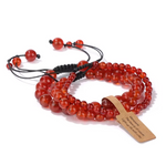 Bracelets Tibétains Trio de Guérison - Agate Rouge - Univers Tibet