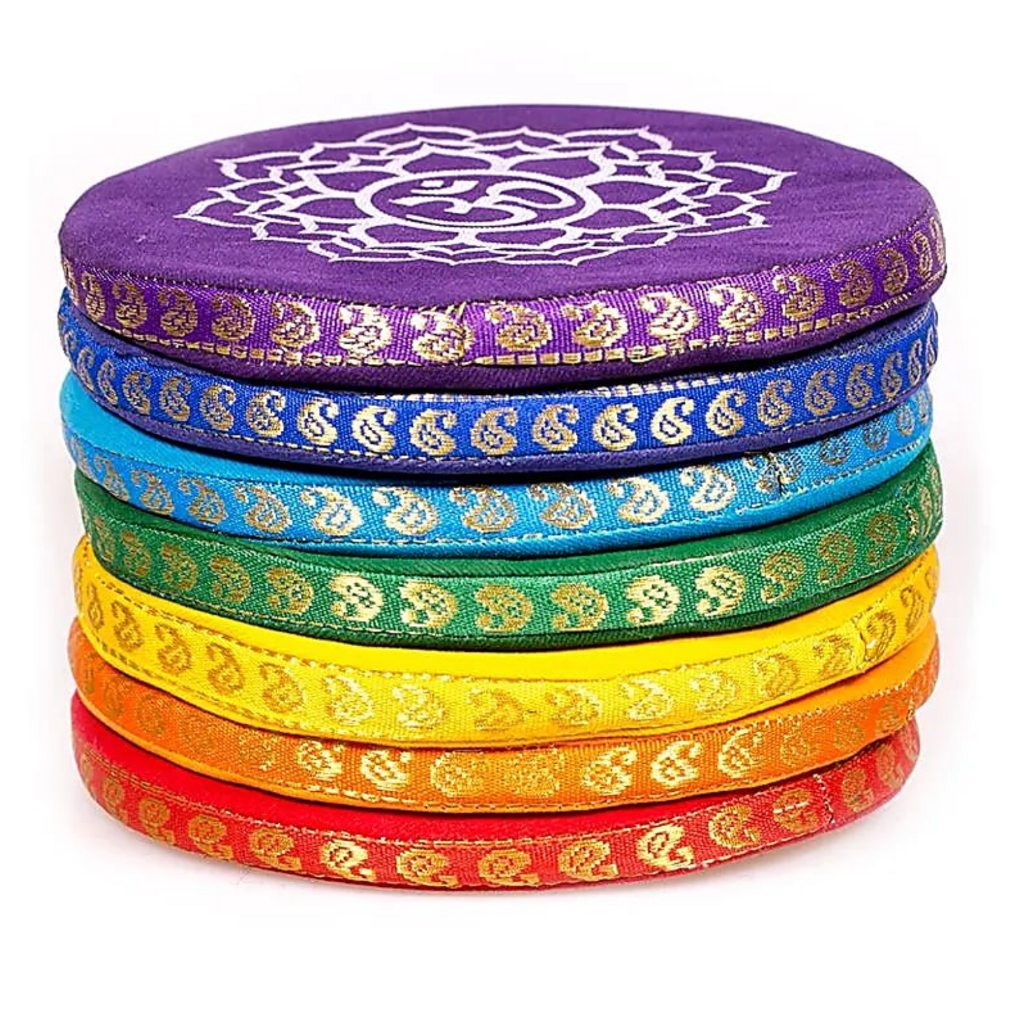 7 Cojines para Bol Tibetano - 7 Chakras