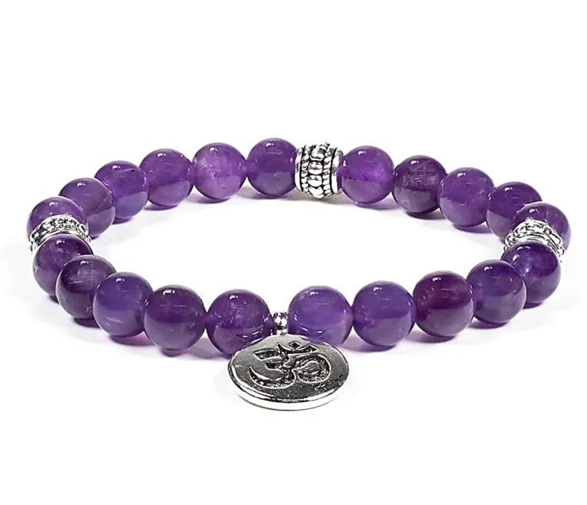 Tibetan Amethyst Om Bracelet - Tibetwelt