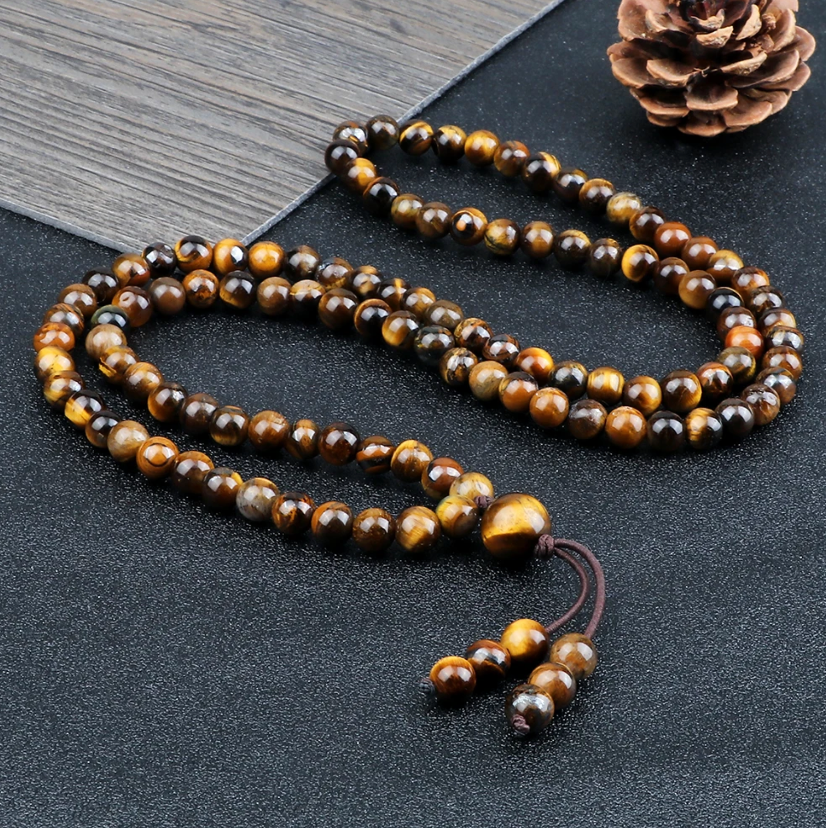 Mala Protection 108 Perles Oeil de Tigre