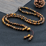 Mala Tibétain 108 Perles Oeil de Tigre
