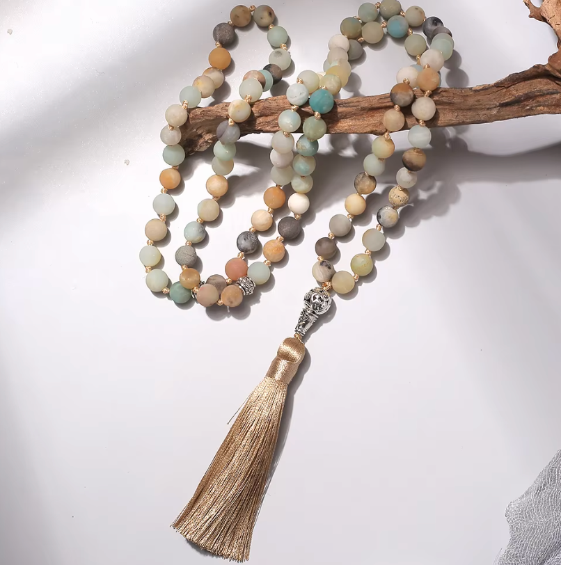 Mala Amazonite Mate