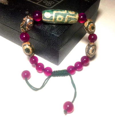 Bracelet Dzi 9 Yeux Porte-Bonheur