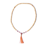 Tulsi Thulite and Rose Quartz Mala