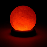 Mini-Salzlampe in Kugelform, orange, 450 g, LED