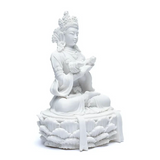 Statue Bouddha avec Cloche et Dorje Blanc