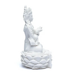 Statue Bouddha avec Cloche et Dorje Blanc