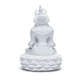 Statue Bouddha avec Cloche et Dorje Blanc