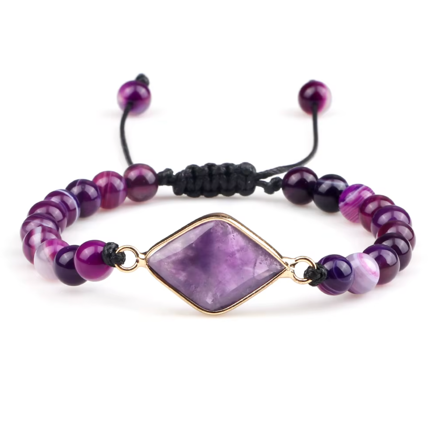 Bracelet Perles d'Améthyste